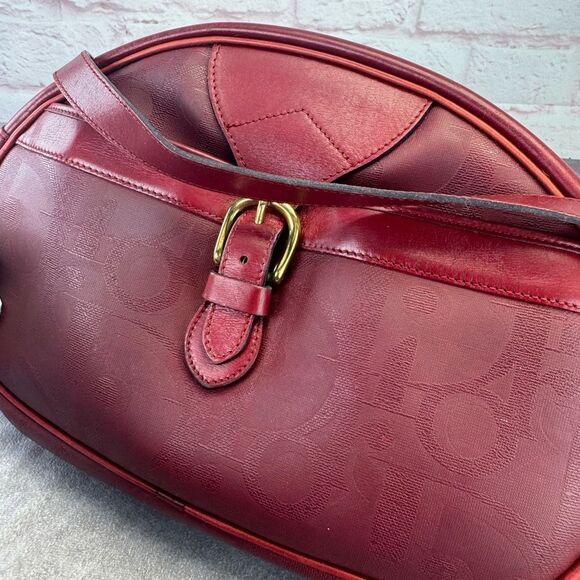 Christian Dior Trotter Vintage Red Leather Bag with Pouch - Picture 3 of 16